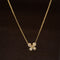 Diamond Mini Butterfly Pendant Necklace in 18k Yellow Gold - #478 - NLDIA069274