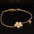 Diamond Cluster Flower Toi et Moi Bracelet in 18k Yellow Gold - #497 - BRDIA091001