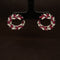 Ruby & Diamond Marquise Wreath Cluster Earrings in 18k White Gold - #502 - ERRUB042572