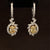 Fancy Yellow & White Diamond Fire Flower Drop Earrings in 18k Two-Tone Gold - #507 - ERDIA354866