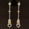 Fancy Yellow & White Diamond Fern Leaf Linear Earrings in 18k Two-Tone Gold - #508 - #ERDIA354686