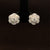 Diamond Geometric Cluster Stud Earrings in 18k White Gold - #509 - ERDIA354314
