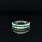 Emerald Baguette & Diamond Triple Row Wedding Ring in 18k White Gold - #517 - RGEME065679