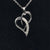 Diamond Dream Wavy Double Heart Pendant in 18k White Gold - (#51-PDDIA340905) - Divine & Timeless Jewelry