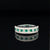 Emerald & Diamond Anniversary Wedding Ring in 18k White Gold - #522 - RGEME066045