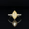 Fancy Yellow Diamond Marquise Halo Engagement Ring in 18k Yellow Gold - #523 - RGDIA668156