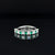 Emerald & Diamond ⅓ Eternity Ring in 18k White Gold - #527 - RGEME066129