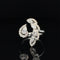 Diamond Toi et Moi Paisley Halo Open Cuff Ring in 18k White Gold - #530 - RGDIA658406