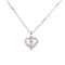 Diamond Petite Solitaire Halo Heart Pendant in 18k White Gold - (#53-PDDIA290007) - Divine & Timeless Jewelry