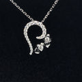 Diamond Multi Heart Halo Pendant in 18k White Gold - (# 54-PDDIA348489) - Divine & Timeless Jewelry