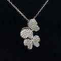 Diamond Double Butterfly Floating Pendant in 18k White Gold - (#56-PDDIA337293) - Divine & Timeless Jewelry
