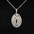 Diamond Concentric Oval Pendant in 18k White Gold - (#59-PDDIA307461) - Divine & Timeless Jewelry