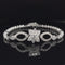 Diamond Floral Cluster 3.40ctw Teardrop Halo Tennis Bracelet in 18k White Gold - #318 BRDIA088325