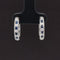 Blue Sapphire & Diamond 0.60ctw Channel Hoop Earrings in 18k White Gold - #328 - ERSAP0920000