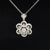 Diamond Vintage Hibiscus Flower Pendant in 18k White Gold - (#61-PDDIA213111) - Divine & Timeless Jewelry