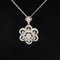 Diamond Vintage Hibiscus Flower Pendant in 18k White Gold - (#61-PDDIA213111) - Divine & Timeless Jewelry