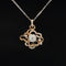 Diamond Solitaire Cluster Blooming Flower Pendant in 18k Rose Gold - (#62-PDDIA317409) - Divine & Timeless Jewelry