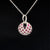 Ruby & Diamond Basket Weave Medallion Pendant in 18k White Gold - (#69-PDRUB028816) - Divine & Timeless Jewelry