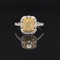Fancy Yellow & White Diamond 1.75ctw Lace Engagement Ring in 18k Two-Tone Gold  - #434 - RGDIA669062