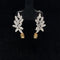 Fancy Yellow & White Diamond Cascade Formal Earrings in 18k White Gold - (#76-ERDIA 285739) - Divine & Timeless Jewelry
