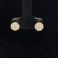 Diamond Petite Round Cluster Stud Earrings in 18k Yellow Gold - (#7-HEDIA002677) - Divine & Timeless Jewelry
