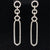 Diamond Paper Clip Dangle Earrings in 18k White Gold - (#84-ERDIA280447) - Divine & Timeless Jewelry