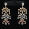 Diamond Triple Luxe Chandelier Earrings in 18k Tri-Color Gold - (#86-ERDIA342092) - Divine & Timeless Jewelry