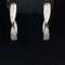 Diamond Twisted Hoop Earrings in 18k White Gold - (#87-ERDIA272095) - Divine & Timeless Jewelry