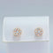 Diamond Eternity Circle Cluster Stud Earrings in 18k Rose Gold (#8-HEDIA002713) - Divine & Timeless Jewelry