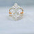 Diamond Flower Triple Rope Fashion Ring in 18k Tri-Color Gold - (#91-RGDIA 467882) - Divine & Timeless Jewelry