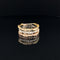 Diamond Triple Row Stacker Band in 18k Tri-Color Gold - (#96-RGDIA 657584) - Divine & Timeless Jewelry