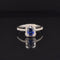 Sapphire & Diamond 2.18ctw Halo Engagement Ring in 18k White Gold - #420 RGSAP214641
