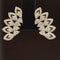 Diamond 1.50ctw Peacock Fan Earrings in 18K White Gold - #393 - ERDIA352484