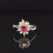 Ruby & Diamond 1.41ctw Engagement Ring in 18k White Gold - #425 - RGRUB105161
