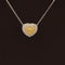 Fancy Yellow & White Diamond 0.96ctw Heart Pendant Necklace in 18k Two-Tone Gold -#403 - NLDIA068512
